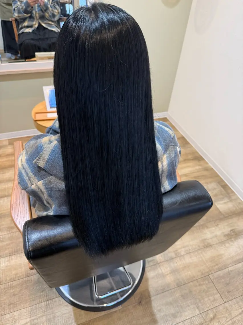 カラー 黒髪 rocca糸島店 リサのヘアスタイル