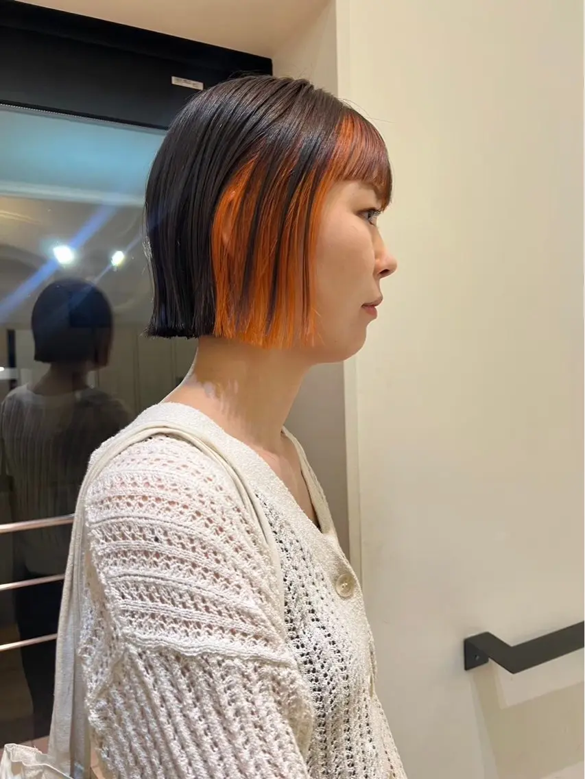 ショート カラー ヘアカラー 中村 彩奈のヘアスタイル