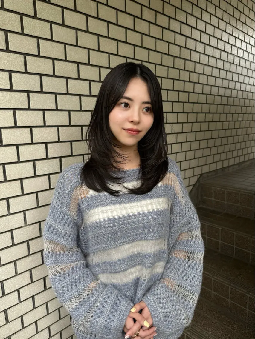 ミディアム カット トリートメント まろやか透明感カラー ♡MANAのヘアスタイル