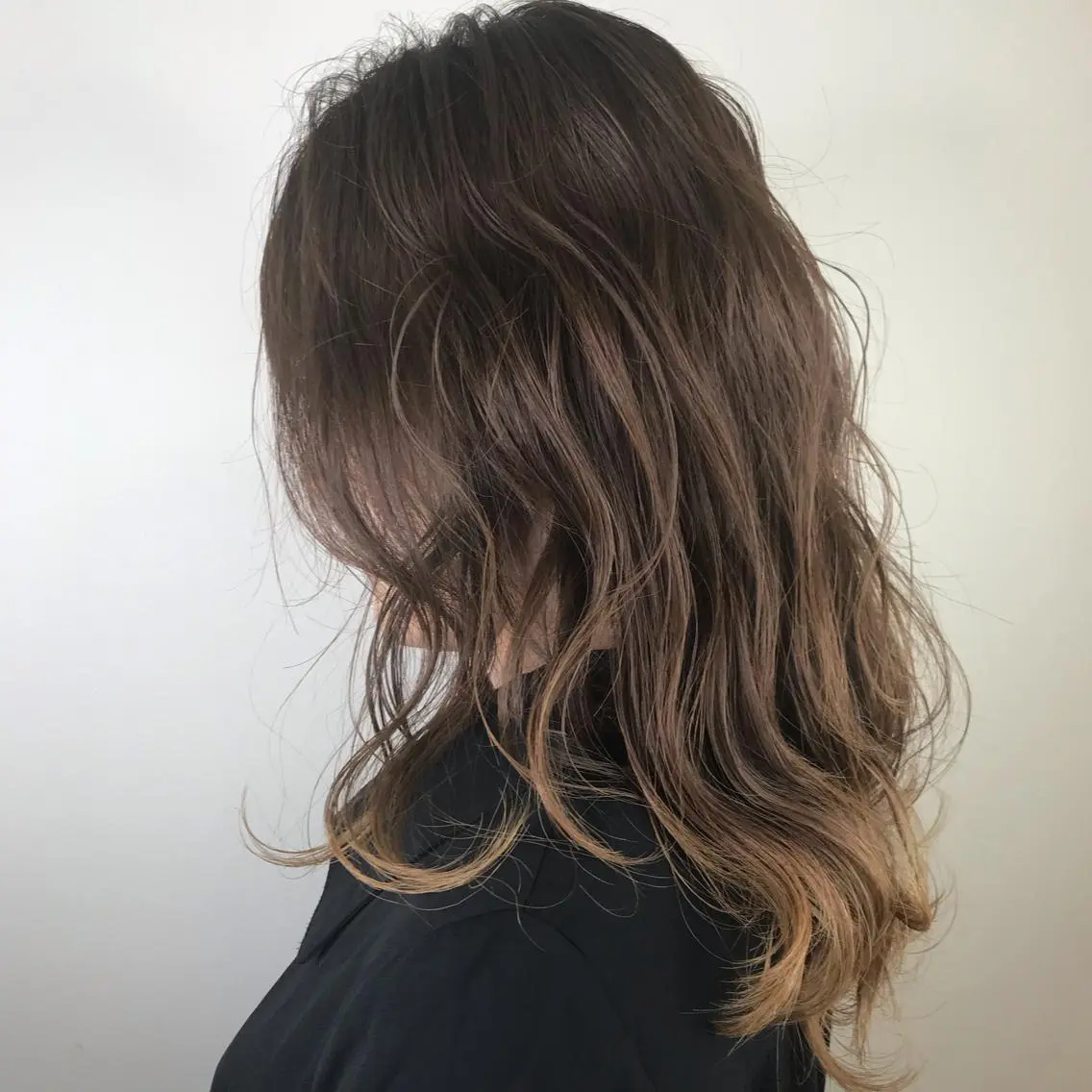 ミディアム カラー カット ヘアカラー トリートメント Lien 深井店のヘアスタイル