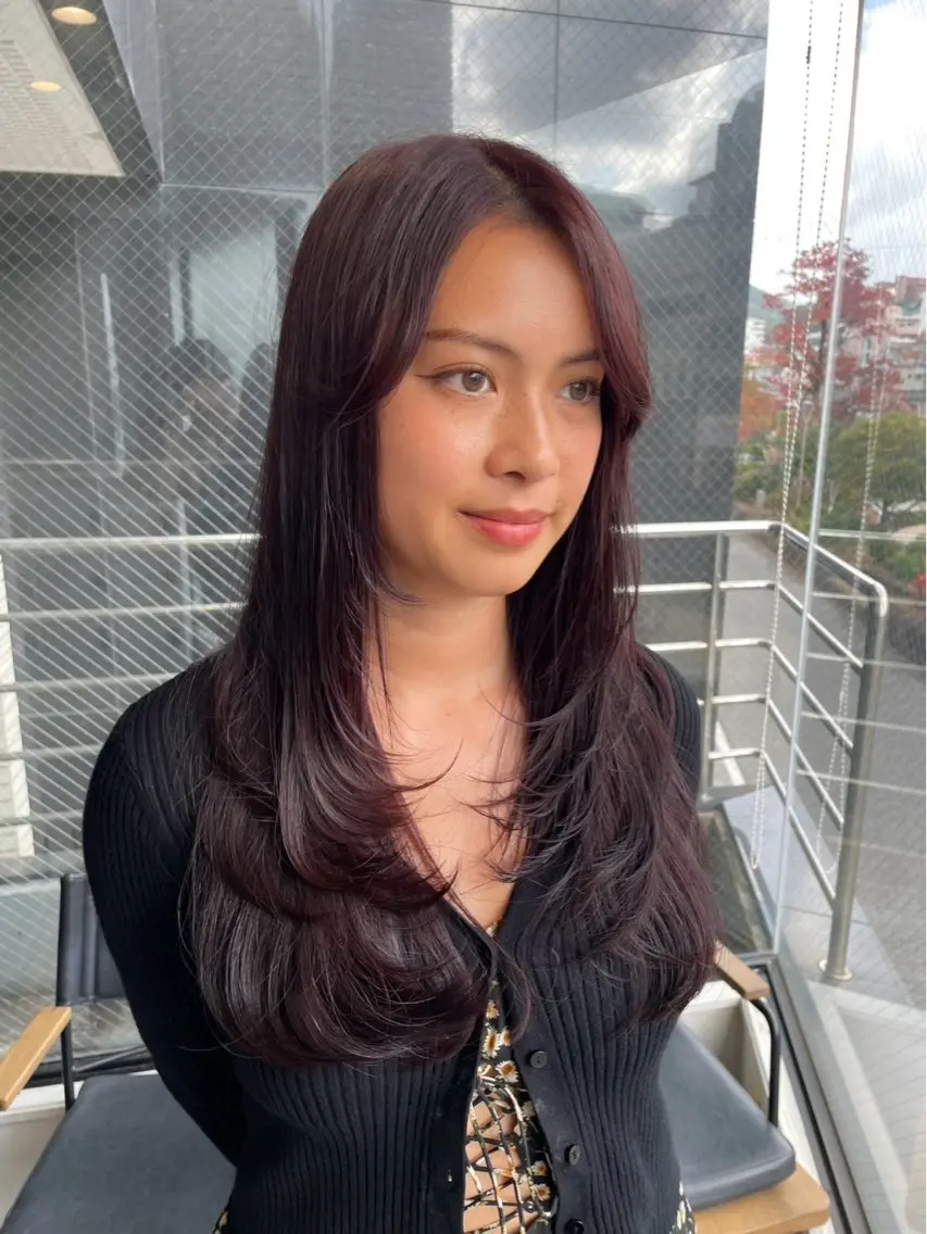 ロング カット ヘアカラー トリートメント 山浦司颯‪/ カラー/レイヤーのヘアスタイル