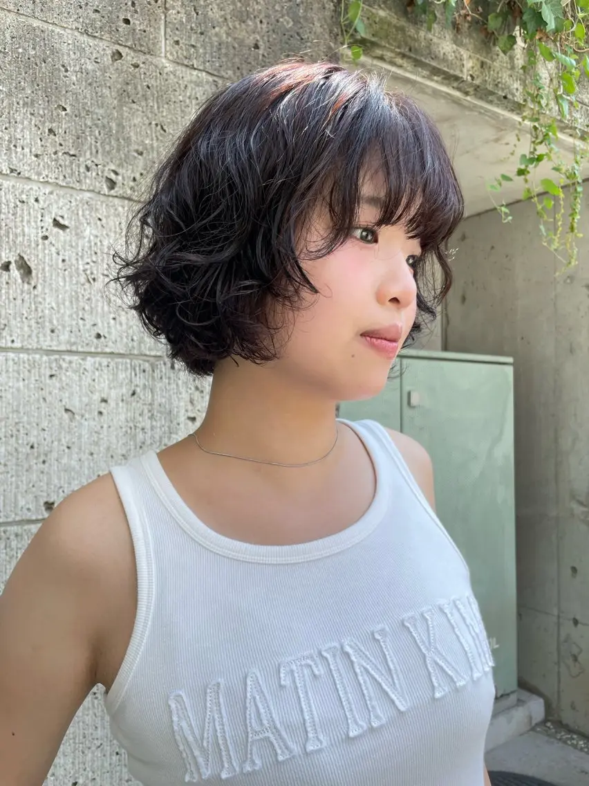 ショート パーマ 無料カット/ 癖毛風パーマ/凜のヘアスタイル