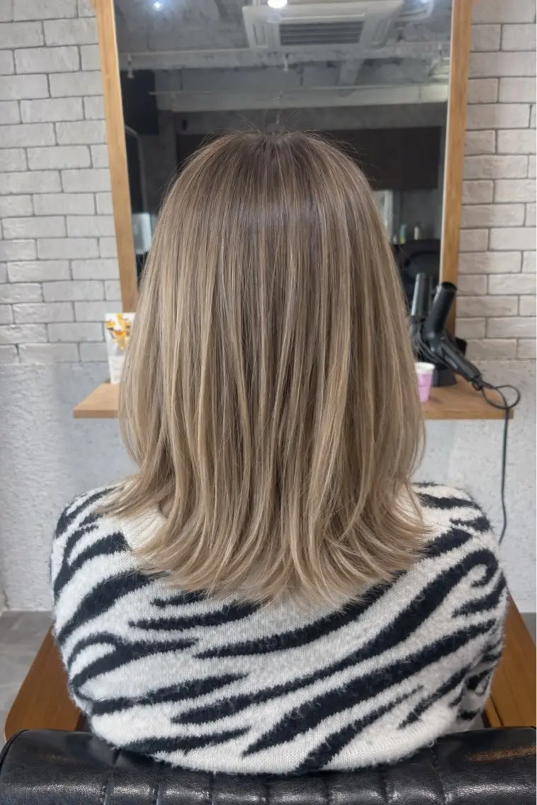 ミディアム カット ヘアカラー 1%【横浜】 髪質改善&ケアカラーのヘアスタイル
