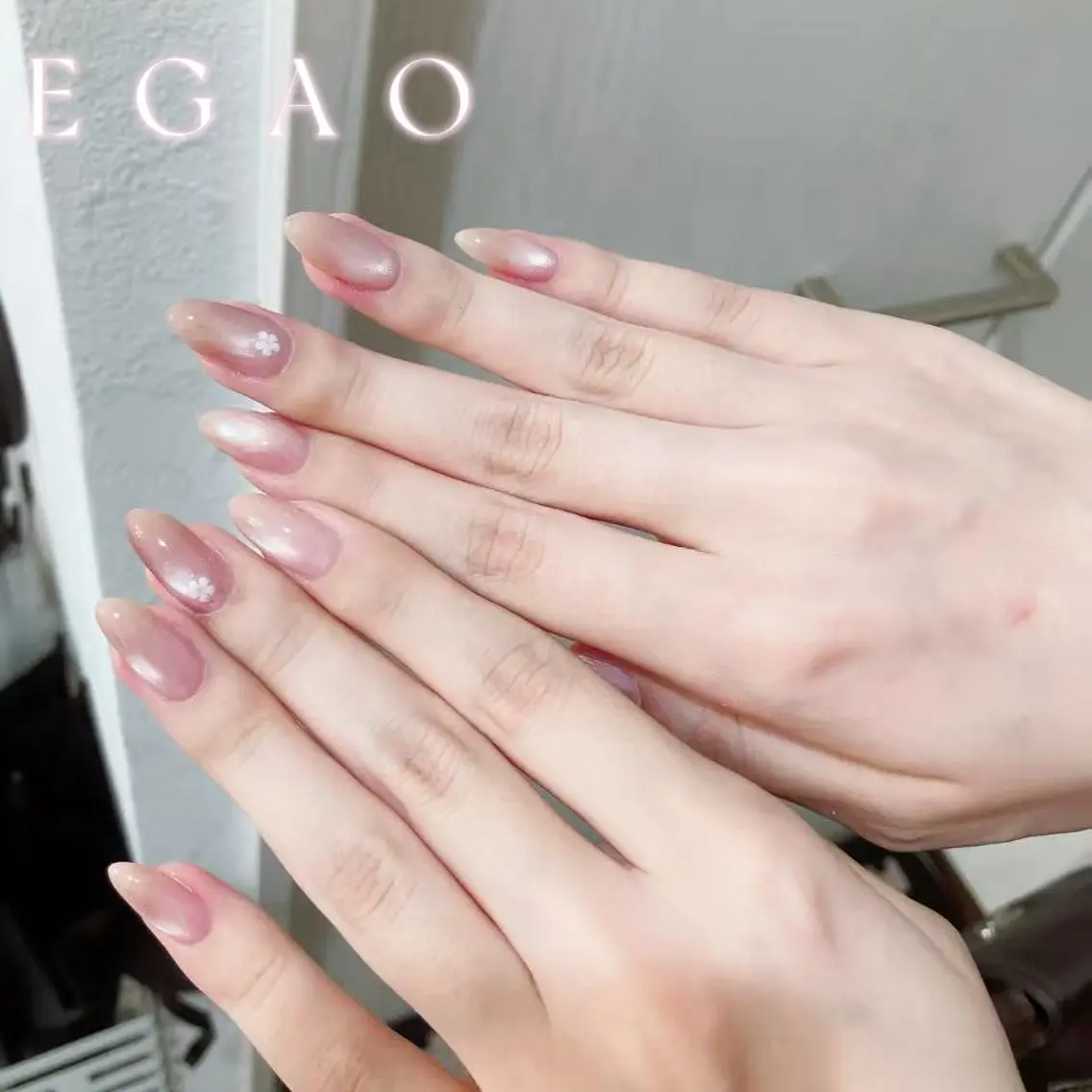 ネイル 長さ出し ジェルネイル 韓国ネイル マグネットネイル 持ち込み ハンドネイル EGAO NAIL 錦糸町店のネイルデザイン