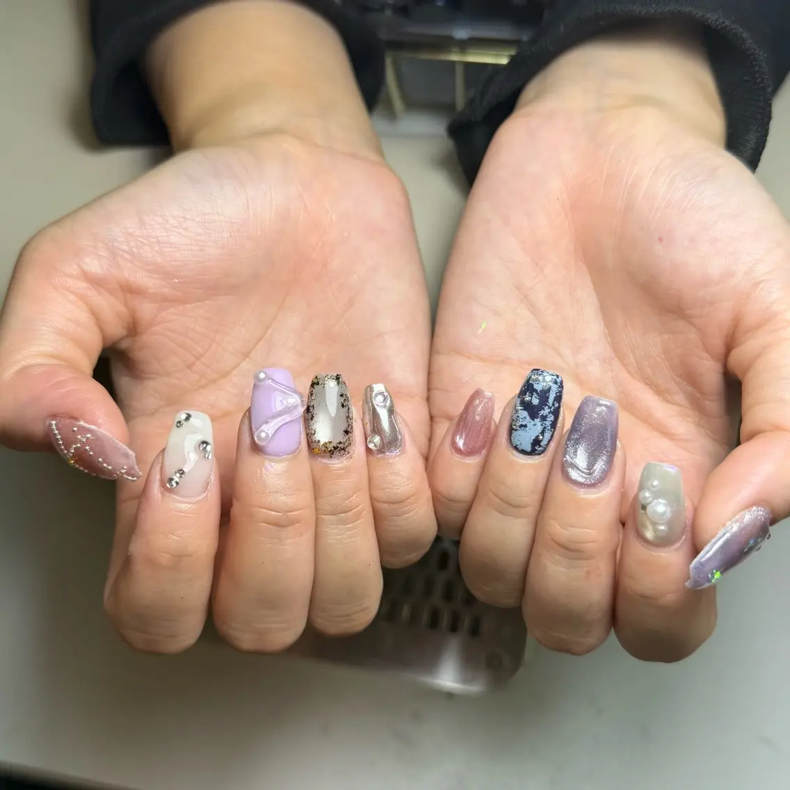 ネイル 長さ出し フレンチネイル グラデーション ワンホンネイル ハンドネイル ハンドケア AUREA Nail 心斎橋店のネイルデザイン
