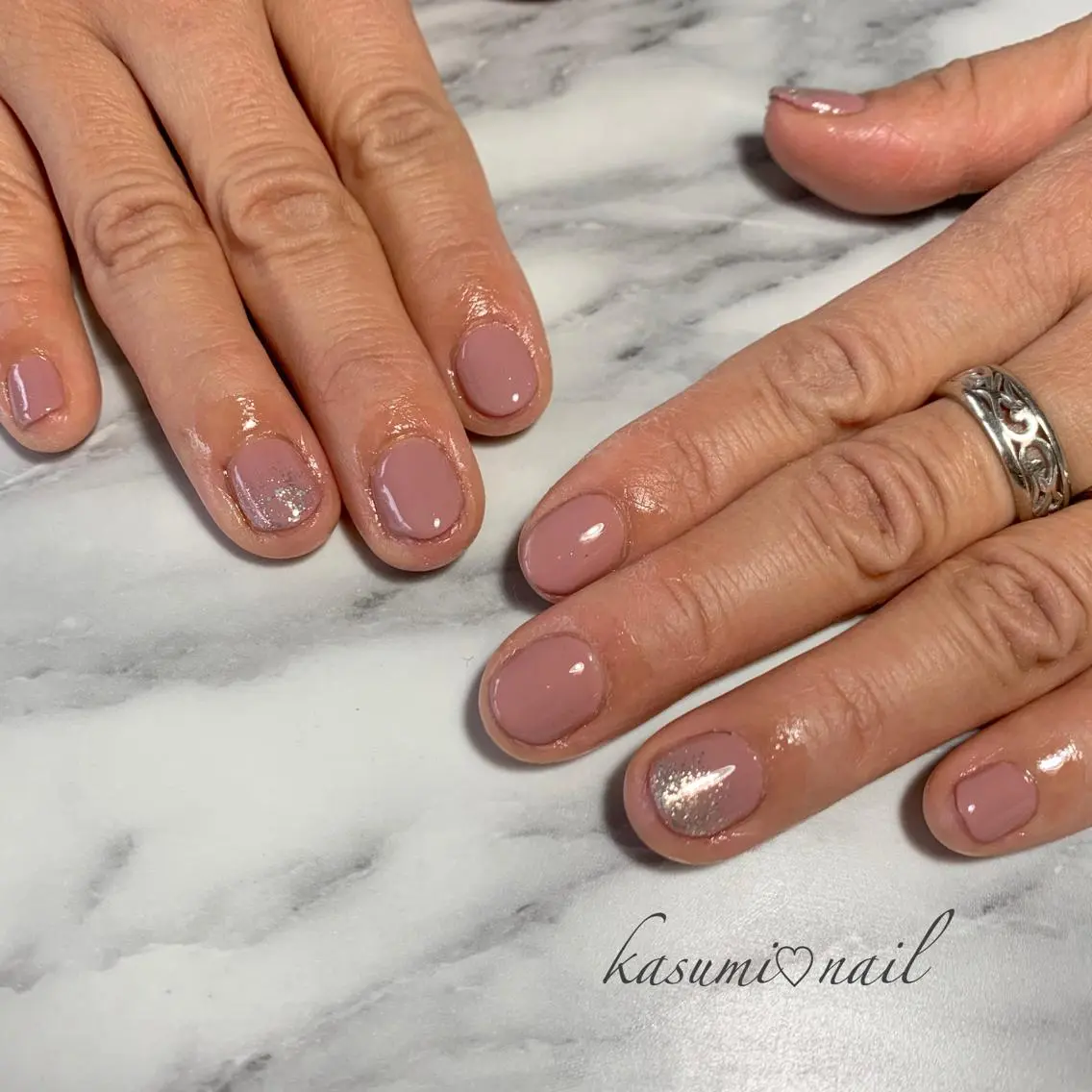 ネイル アートネイル フットネイル 大理石ネイル(マーブル) ミラーネイル ニュアンスネイル KASUMI♡ Nailのネイルデザイン