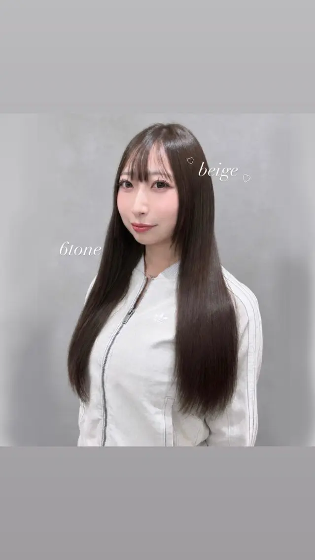 ロング カラー ベージュカラー ヘアカラー トリートメント girly上品ヘア 🎀/ベージュikuのヘアスタイル