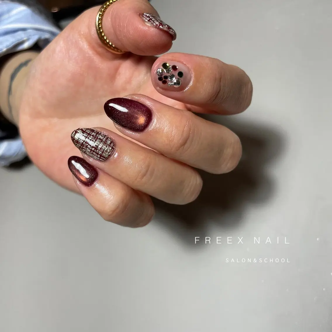 ネイル ツイードネイル ハンドネイル ハンドケア freex nail /ニュアンス/個性派のネイルデザイン