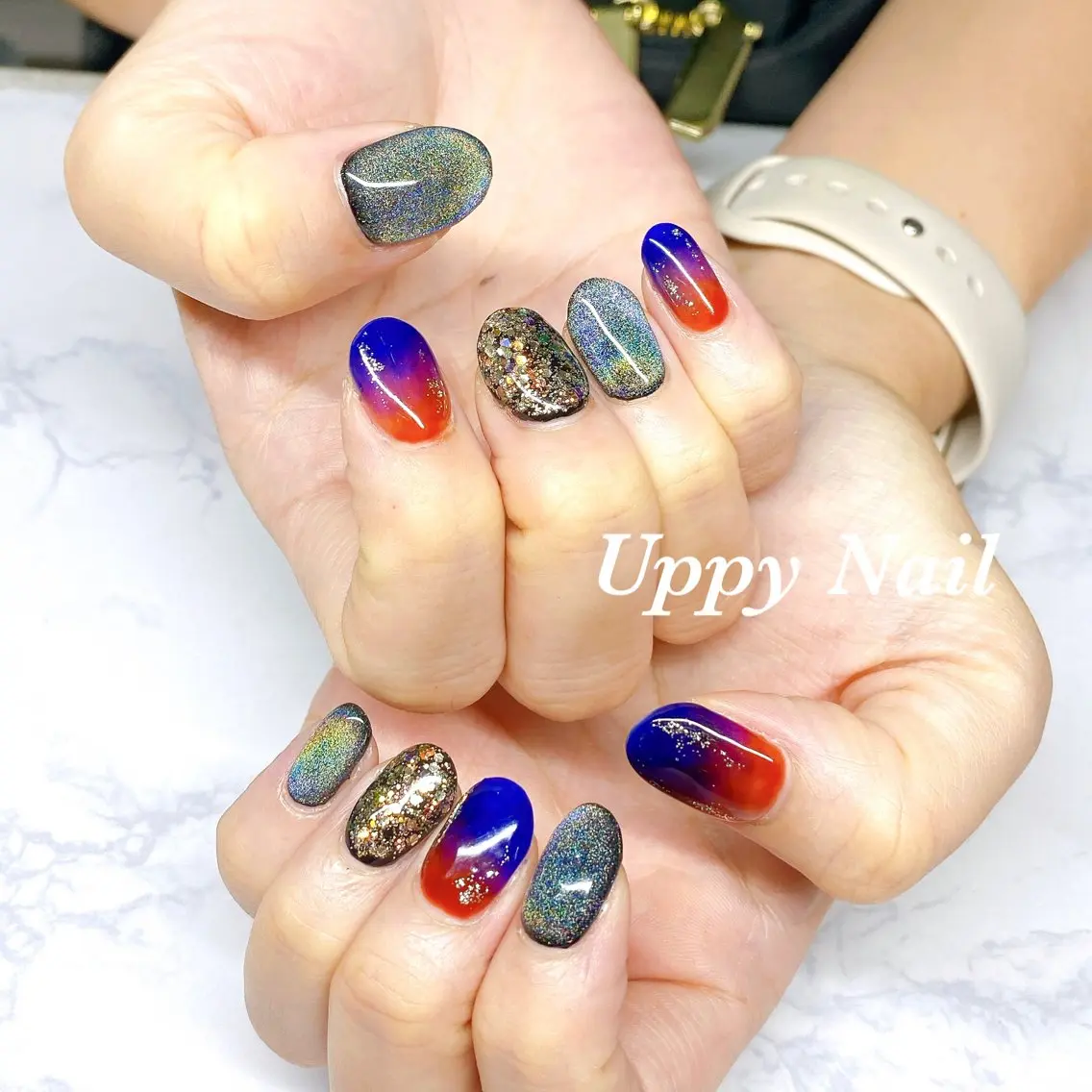 ネイル マグネットネイル ハンドネイル Uppy Nail ukyoのネイルデザイン