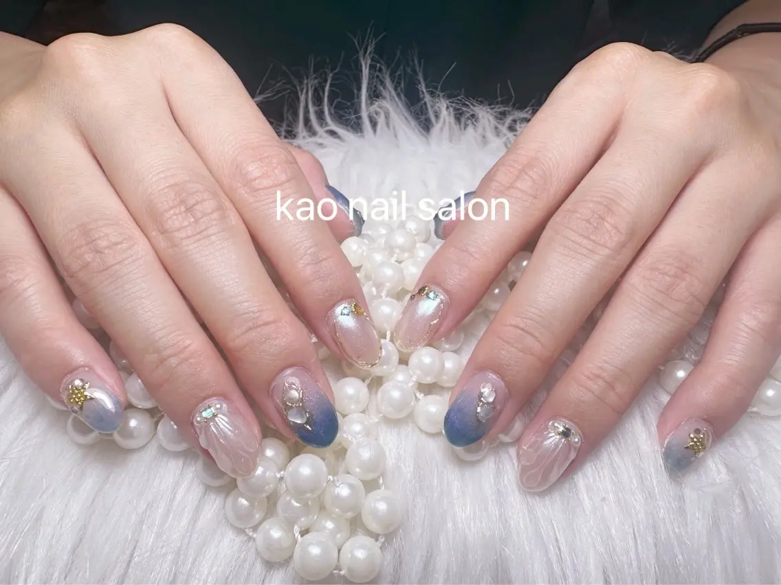 ネイル ハンドネイル kao nail マグネット/長さだしのネイルデザイン