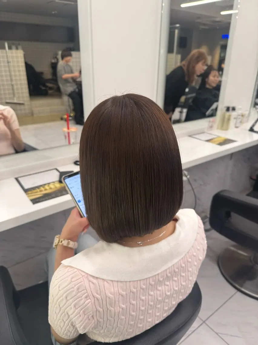 ミディアム ヘアカラー 中韓𝒎𝒊𝒙🎀 ハイトーン💘のヘアスタイル