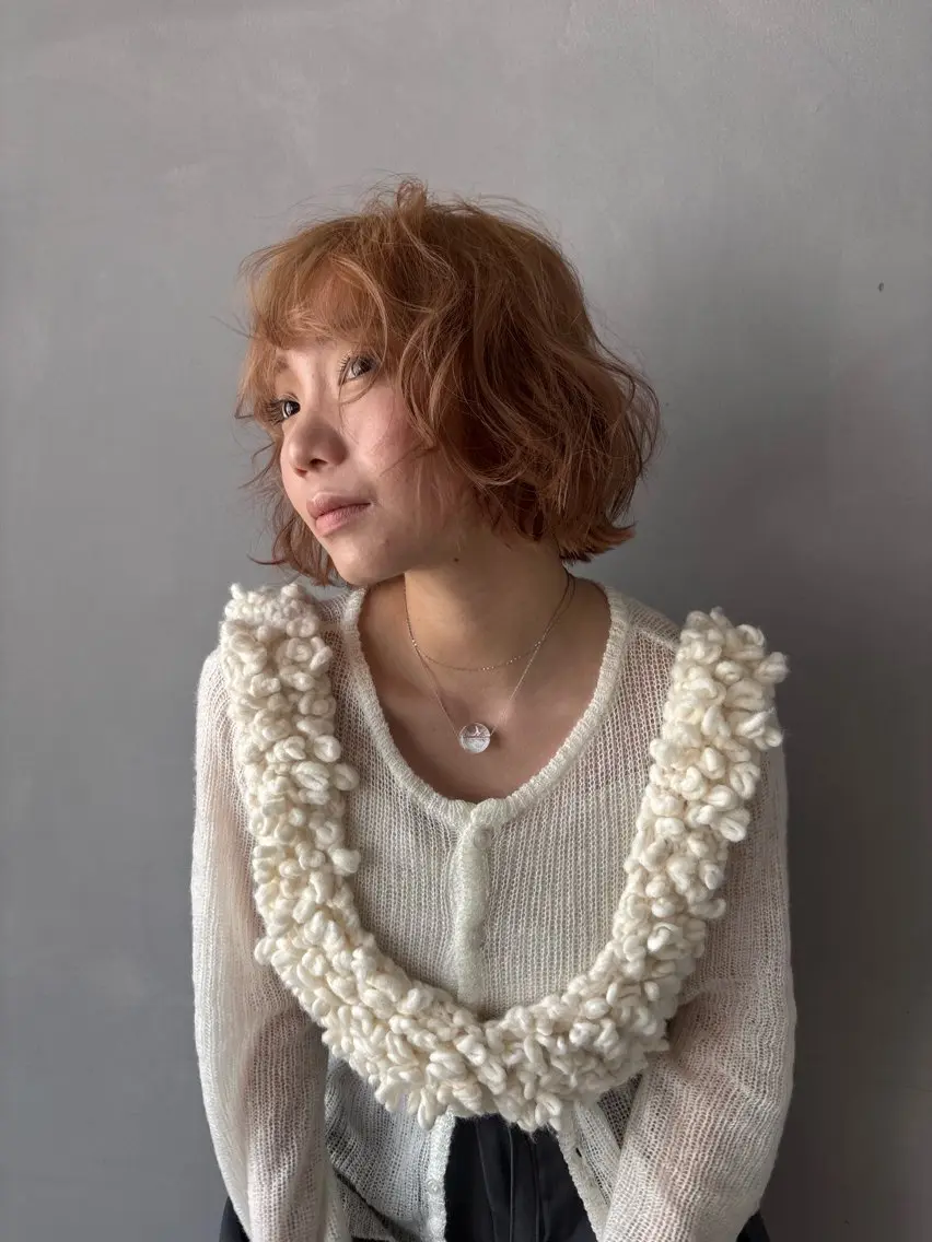 ショート ボブ カット パーマ 山本 千尋のヘアスタイル