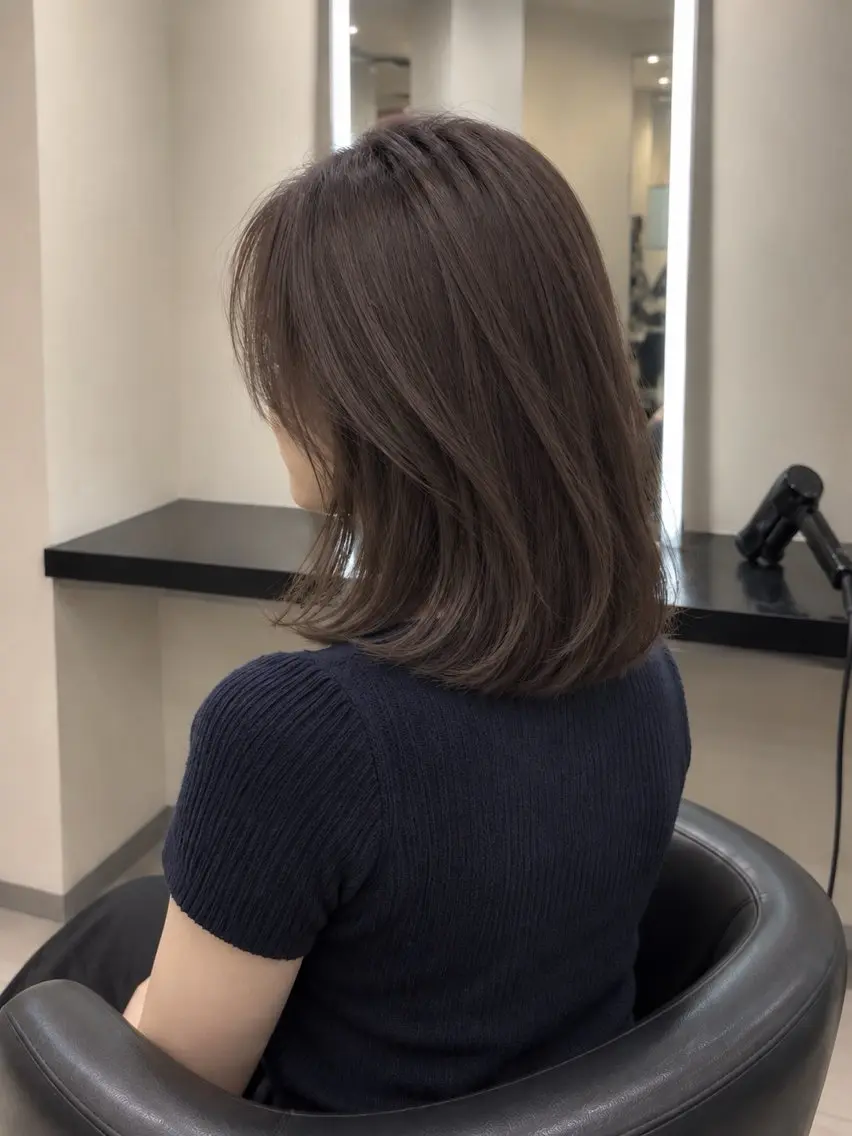 ミディアム カラー ブラウンカラー トリートメント 🌈ウルトワ水素 髪質改善naru🌈のヘアスタイル
