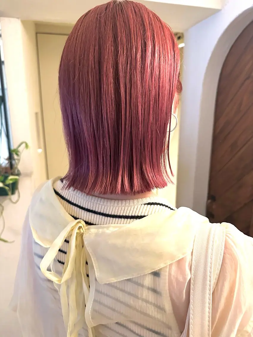 ミディアム カラー 🤎ono/ 切りっぱなしボブ🤎のヘアスタイル