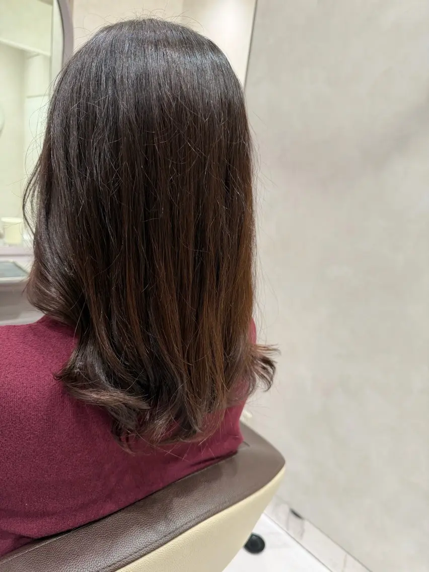 セミロング パーマ カット パーマ 韓国風🌷✨ 守屋紗希のヘアスタイル