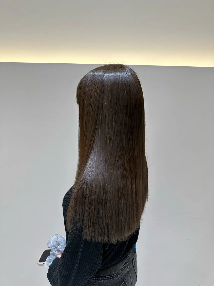 ロング 縮毛矯正 縮毛矯正特化 k-two土田陸登のヘアスタイル