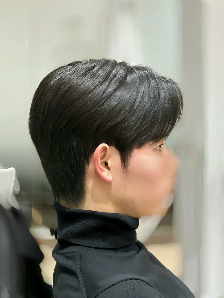 韓国メンズカット＋ダウンパーマの写真