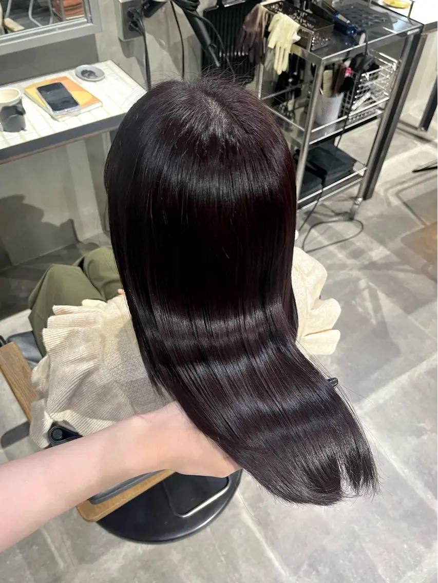 ミディアム カラー ブリーチ 透明感カラー ラベンダーカラー ピンクカラー ピンクラベンダー ヘアカラー トリートメント 透明感♥韓国ヘア HINAのヘアスタイル