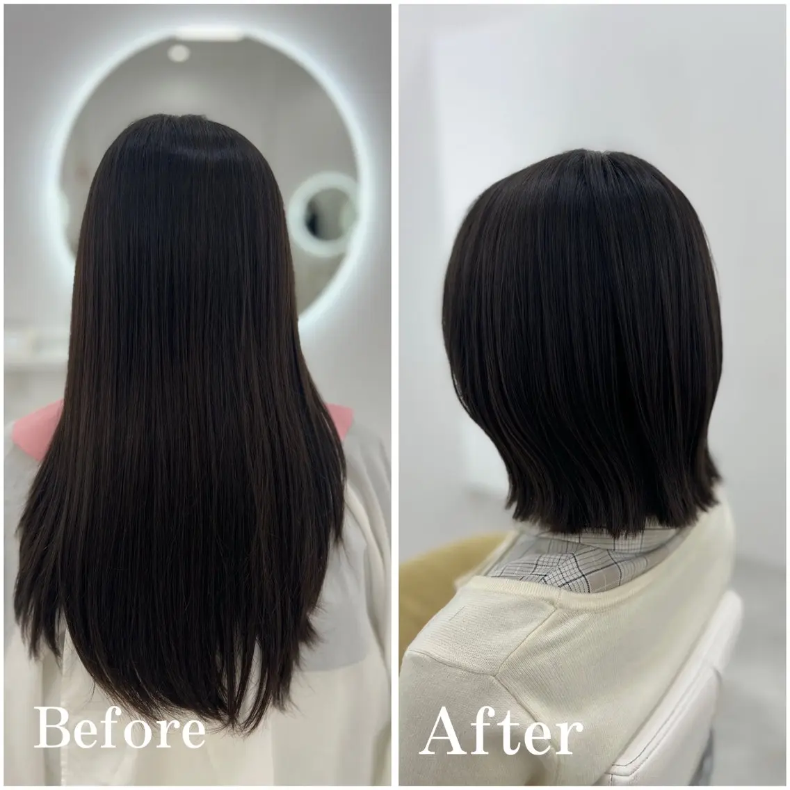 ミディアム カット ヘアカラー トリートメント ✄﻿aini天王寺 ✄﻿ゆ乃のヘアスタイル