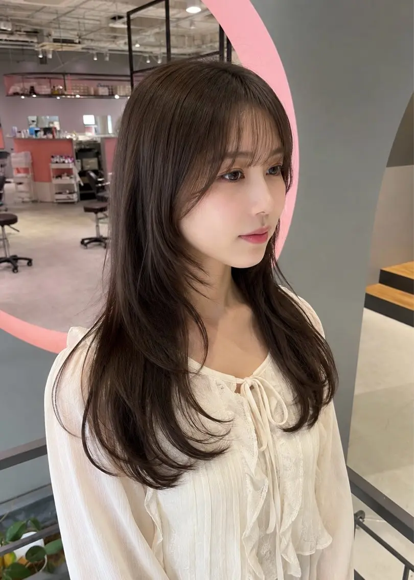 ロング カラー ブラウンカラー 林 祐羽のヘアスタイル