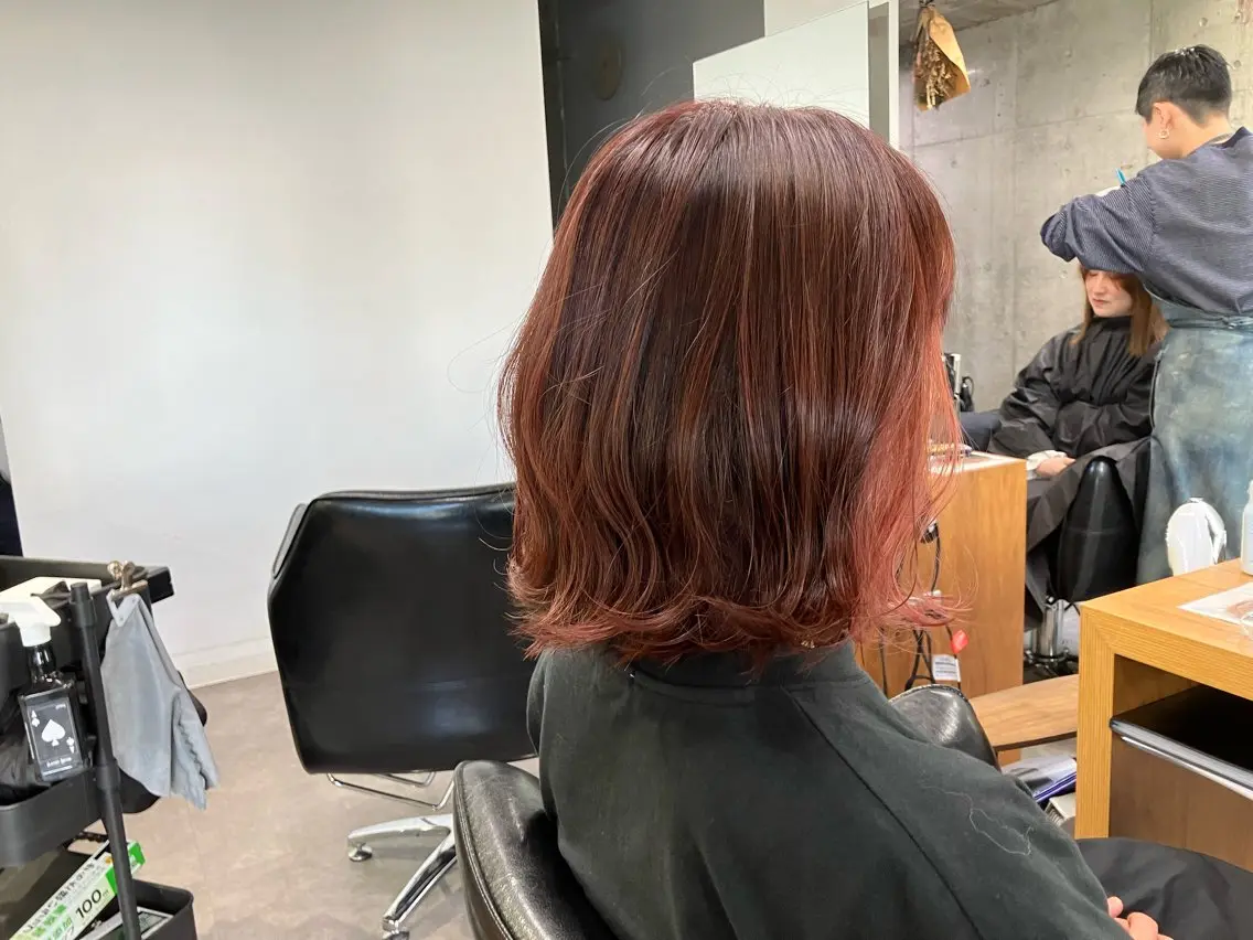 ミディアム ヘアカラー メンズパーマ shell 宮下のヘアスタイル
