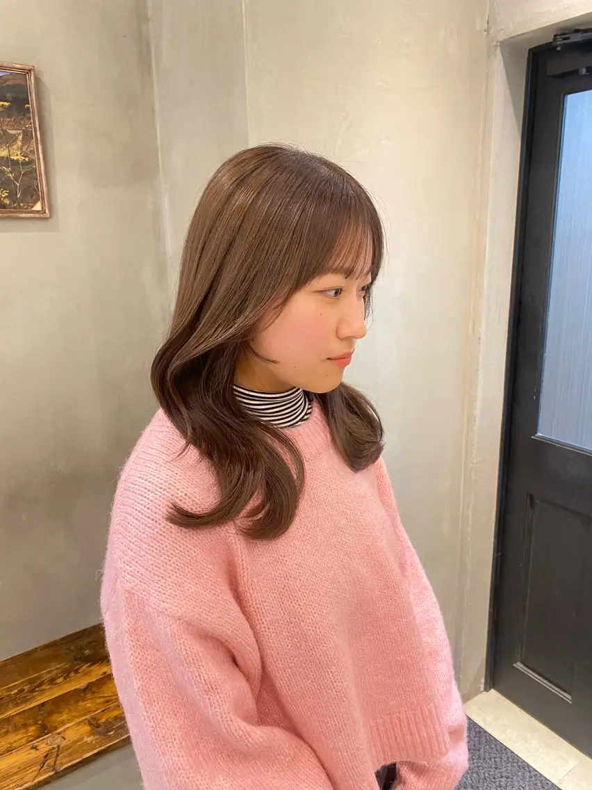 セミロング カット ヘアカラー トリートメント 新宿/顔周りカット +レイヤー=しずく♩のヘアスタイル
