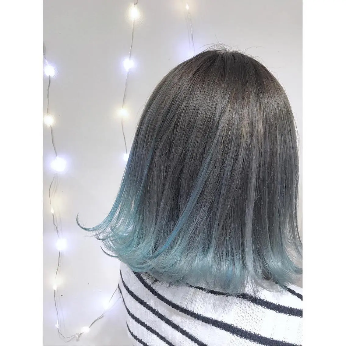ミディアム カラー エメラルドグリーン グラデーションカラー 似合わせ提案サラ艶♡ 彩華のヘアスタイル