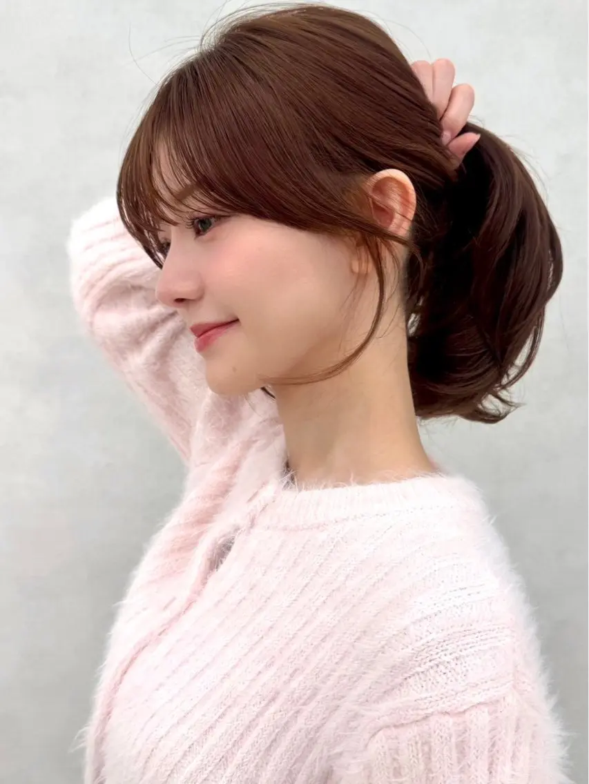 セミロング カラー カット 韓国ヘア🇰🇷透明 感カラー/yui💞のヘアスタイル