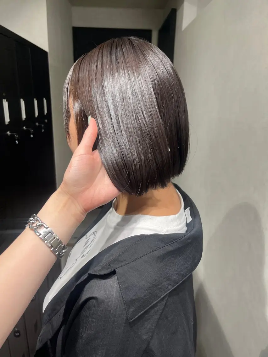 ショート カット 縮毛矯正 トリートメント Yurina 💖透明感カラー💖のヘアスタイル