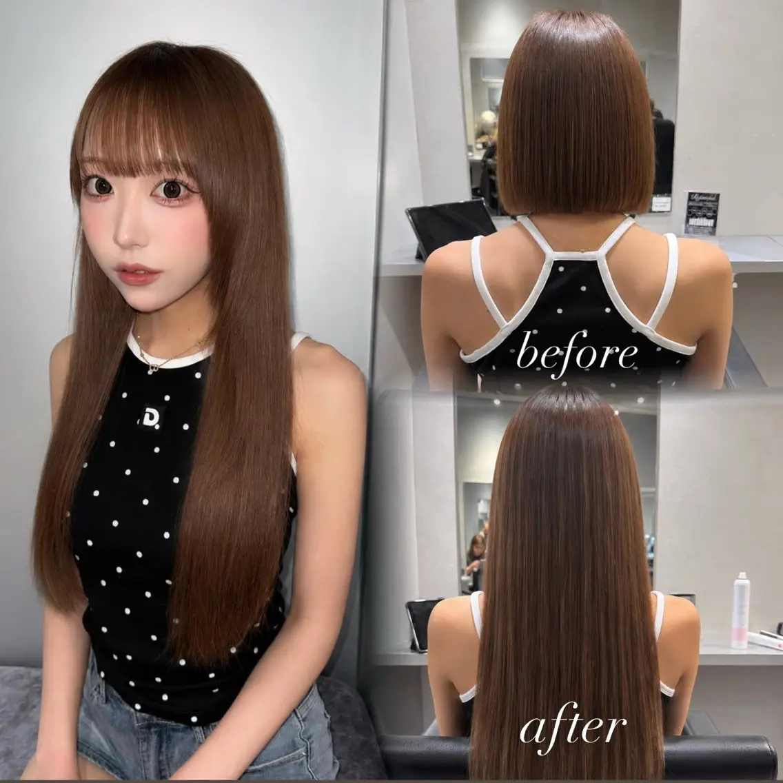 💫人気No.2💫人毛100%シールエクステ80本✨メンテナンスカットの写真