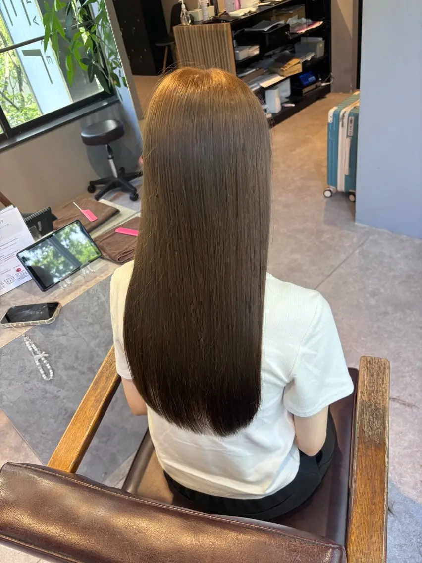 セミロング カット ヘアカラー トリートメント Yuuka/ w colorのヘアスタイル