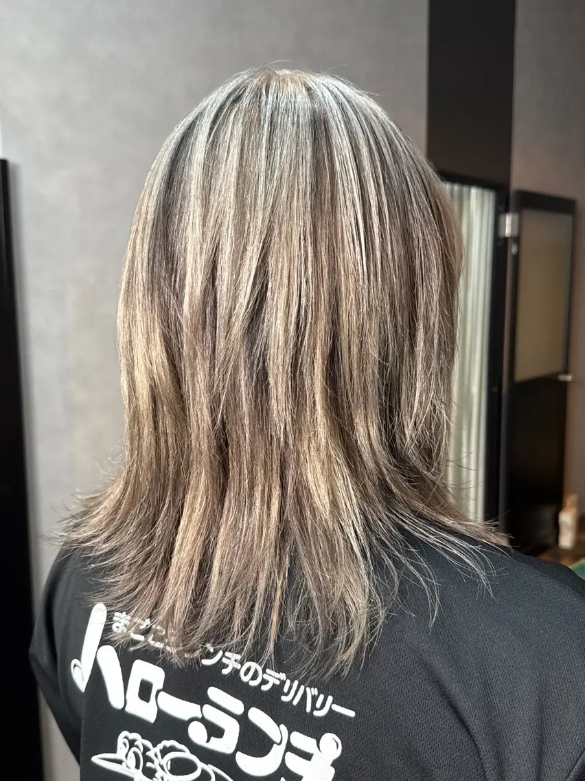ミディアム カラー カット ヘアカラー トリートメント 透明感カラー/パーマ 🌀アオノのヘアスタイル