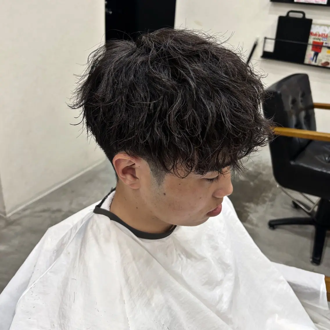 メンズ カット パーマ みやもと こゆきのヘアスタイル