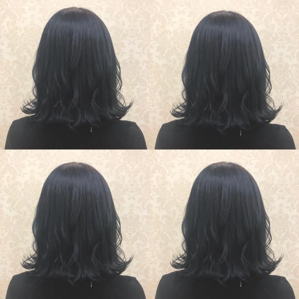 ミディアム カラー 黒髪 ブルーカラー ブルーブラック 🌷MAYU 🌷のヘアスタイル