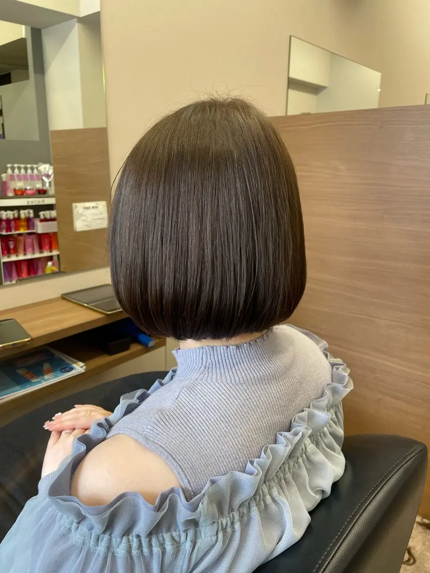 ミディアム 似合わせカット 骨格/顔型/診断/ 伏見/伊藤桃花のヘアスタイル