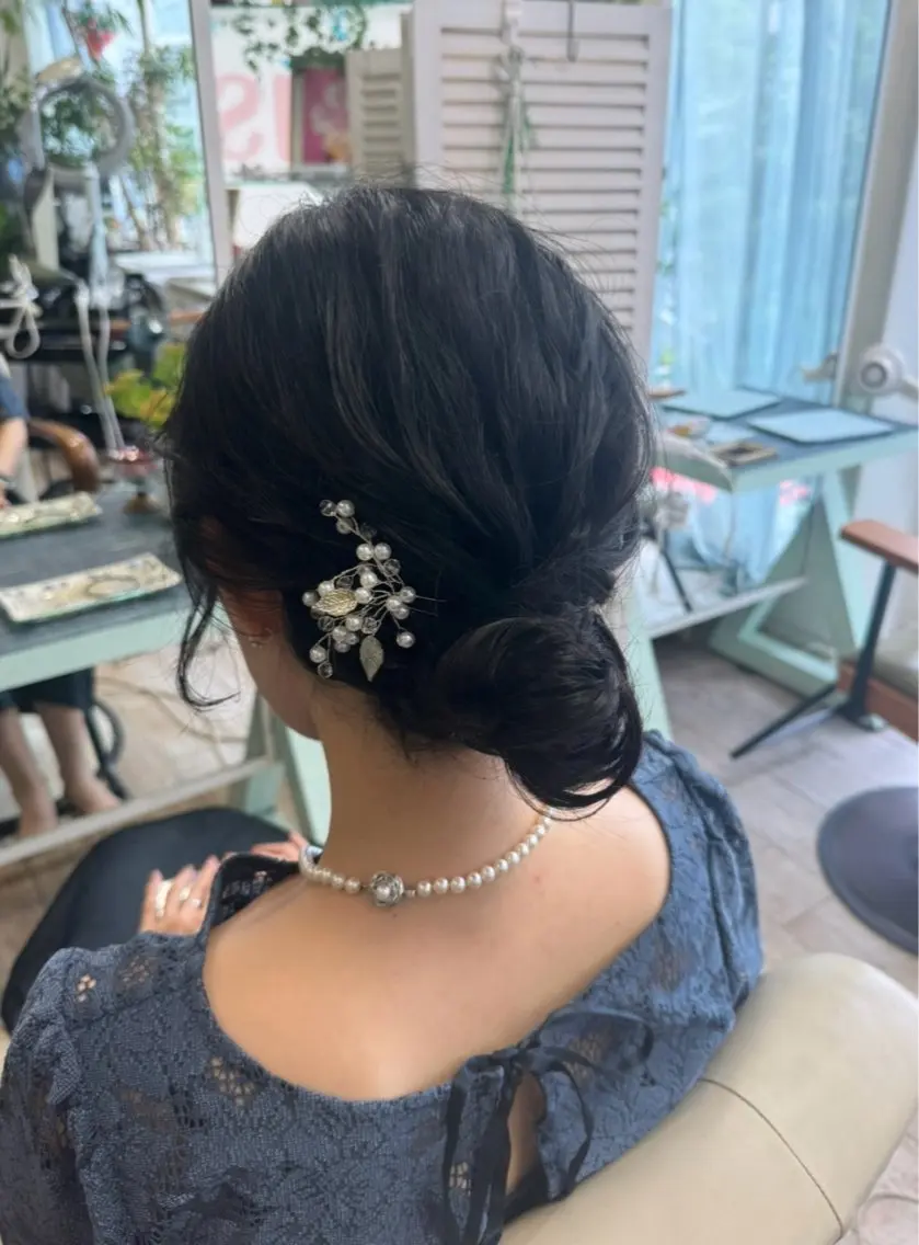 ミディアム ヘアアレンジ 個室サロン🌼万希 ヘアケア/ヘッドスパのヘアスタイル