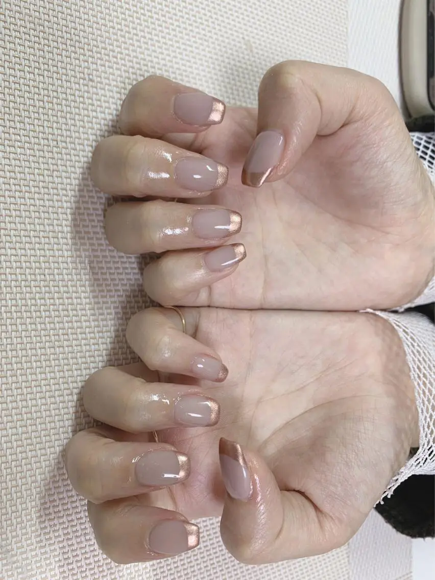 🌸「ハンド」ミラーフレンチネイルの写真