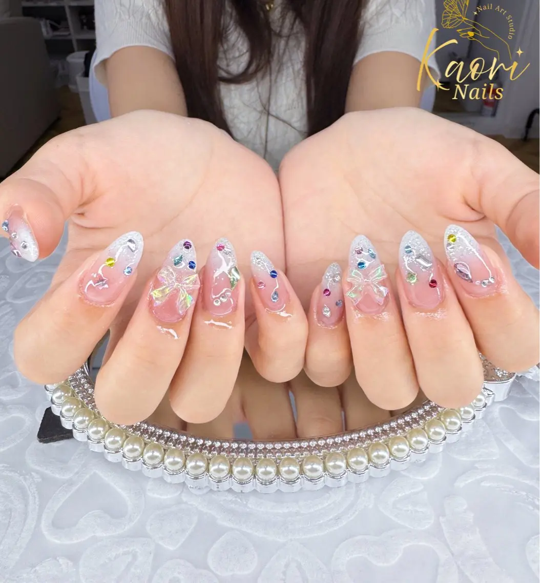 ネイル アートネイル オーロラネイル フットネイル フレンチネイル グラデーション KAORI YUMIのネイルデザイン
