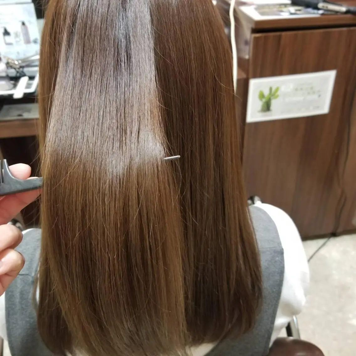 セミロング 髪質改善 縮毛矯正 ブランシェ小幡駅前店 森樹のヘアスタイル