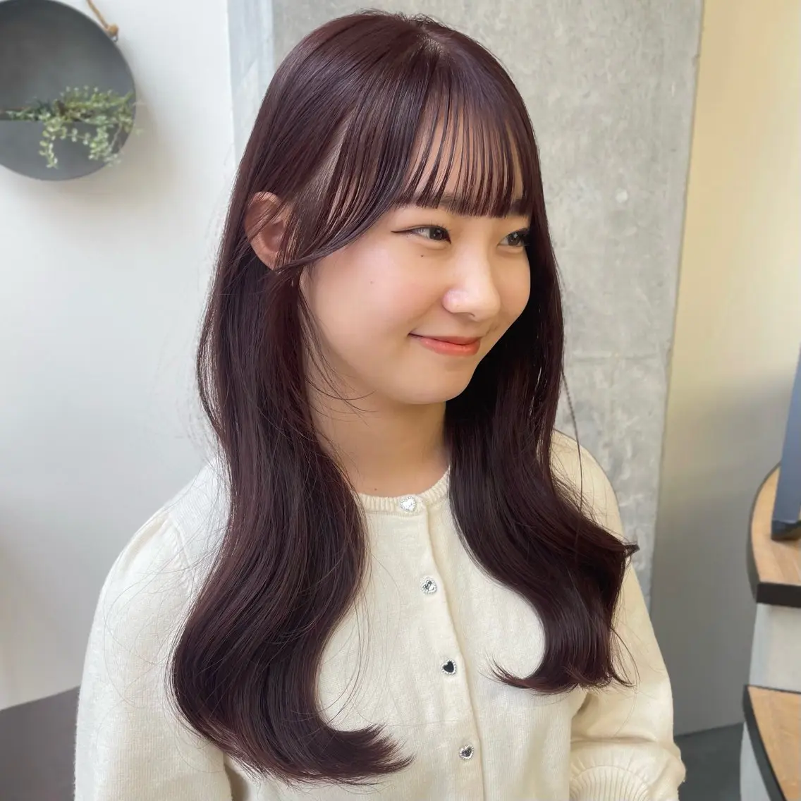 カラー ボルドーカラー ダブルカラー 🫧あやね/カットモ デル/仙台美容室🫧のヘアスタイル