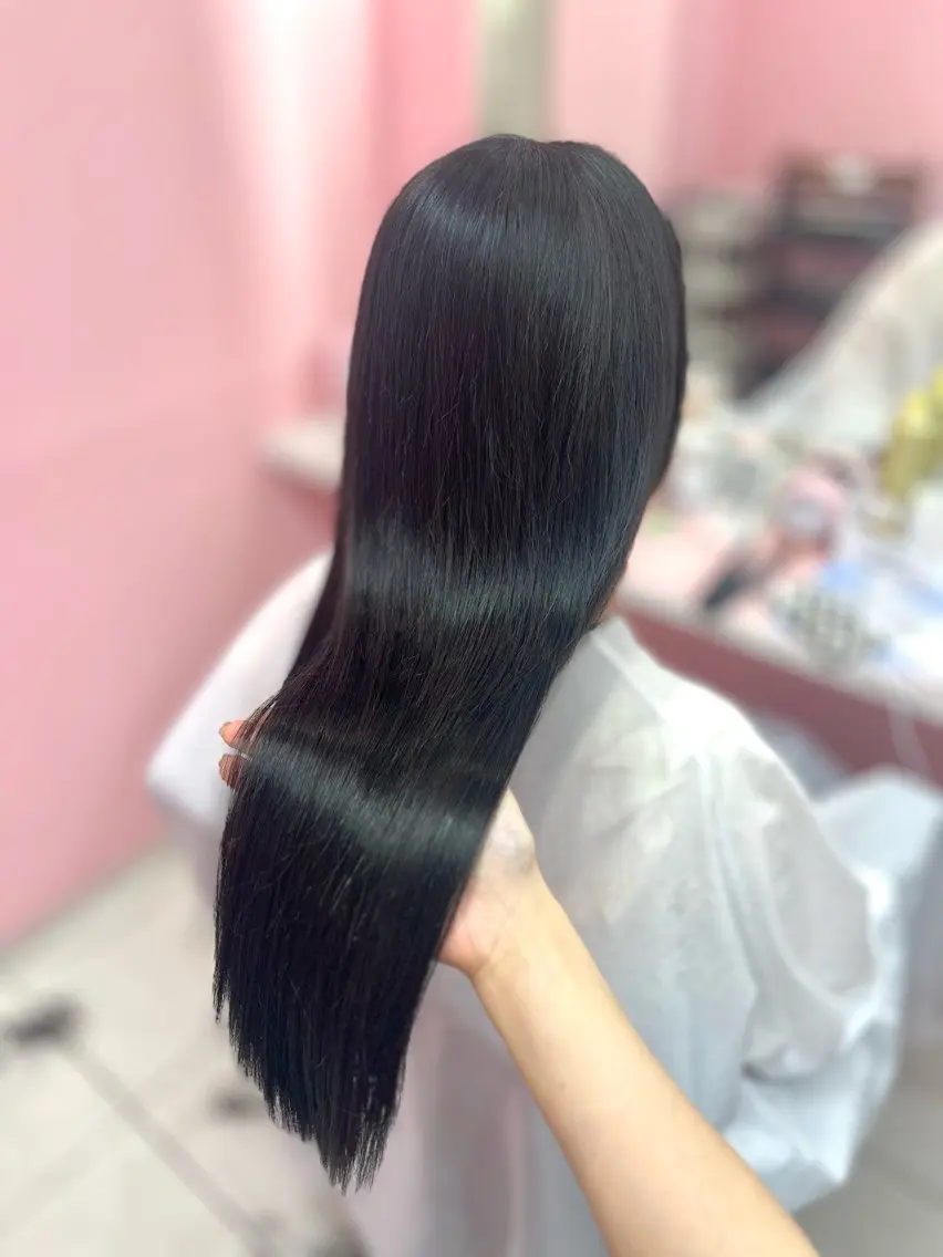 ロング シールエクステ くびれヘア エクステ ヨシンモリ 韓国風ヘア ヘアカラー エクステ シーズン エクステ/大阪梅田駅のヘアスタイル