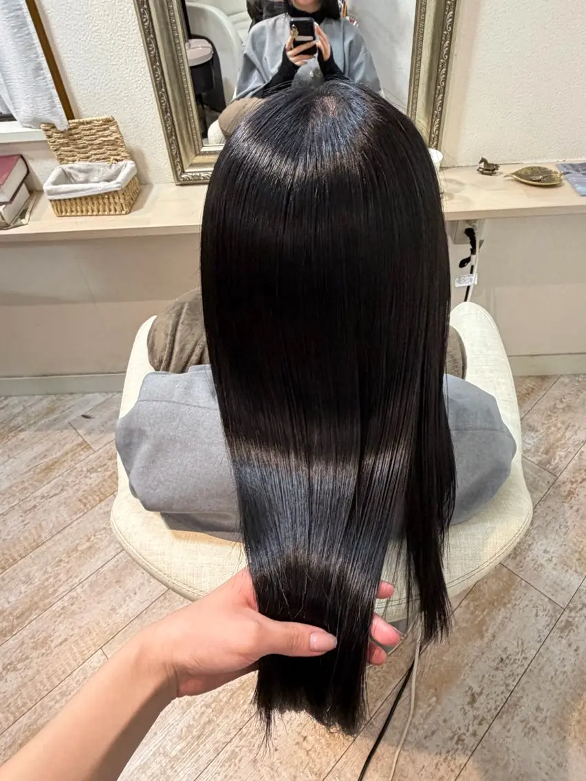 カラー 縮毛矯正 大野 愛代莉のヘアスタイル