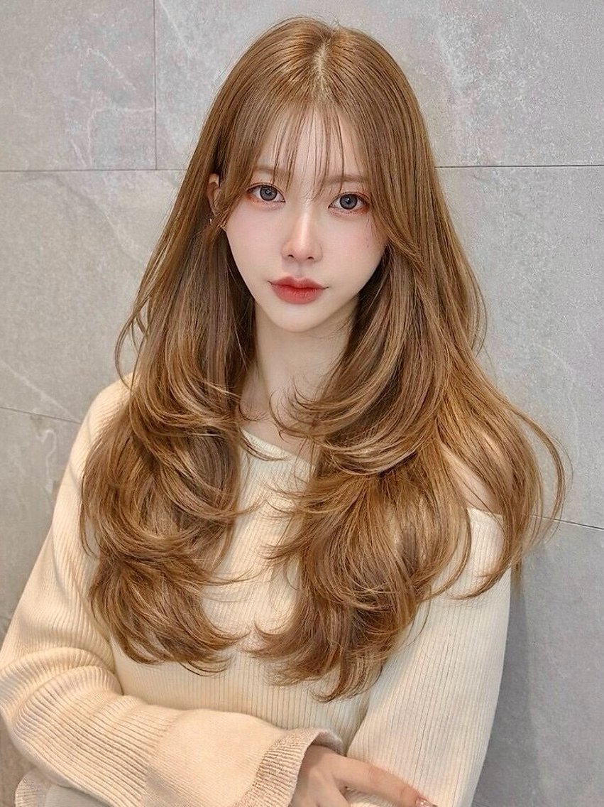 ロング カラー ヘアカラー トリートメント 💎ななか💎/大宮 艶カラー🪄のヘアスタイル