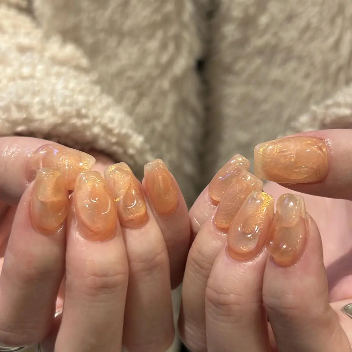 ネイル オーロラネイル ジェルネイル 氷ネイル・うるうるネイル 韓国ネイル ミラーネイル ハンドネイル nails TOKYOのネイルデザイン