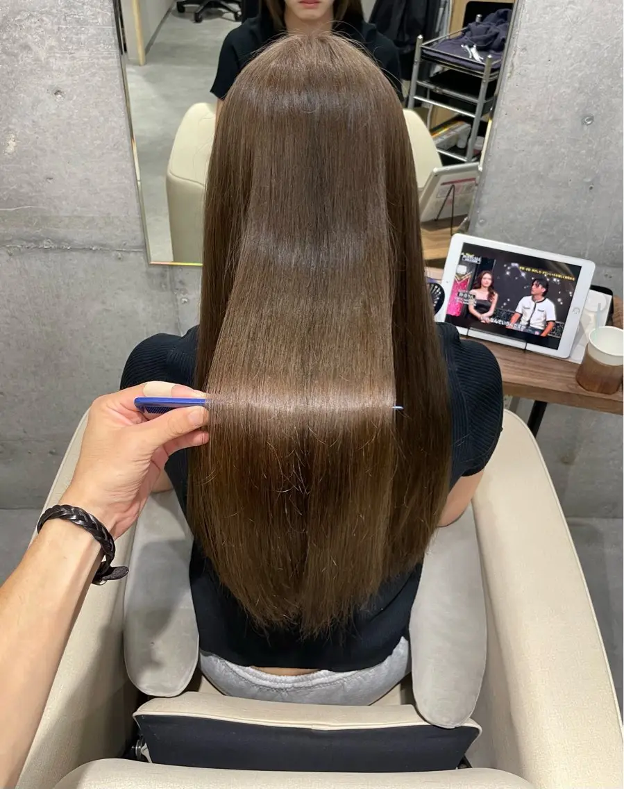 ロング カラー カット ヘアカラー トリートメント 博多/髪質改善/ /縮毛矯正/れいのヘアスタイル