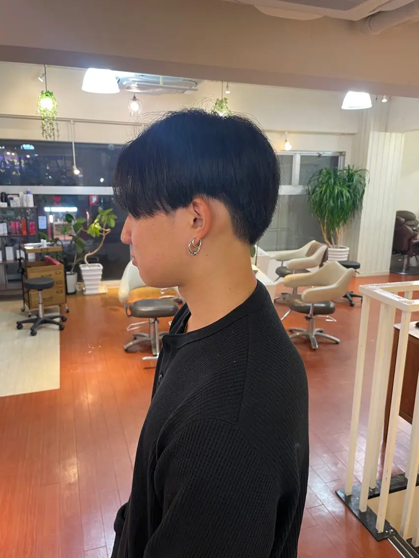 ショート メンズ センターパート メンズ韓国風 韓国風ヘア 【contour】 ゆめ菜のヘアスタイル
