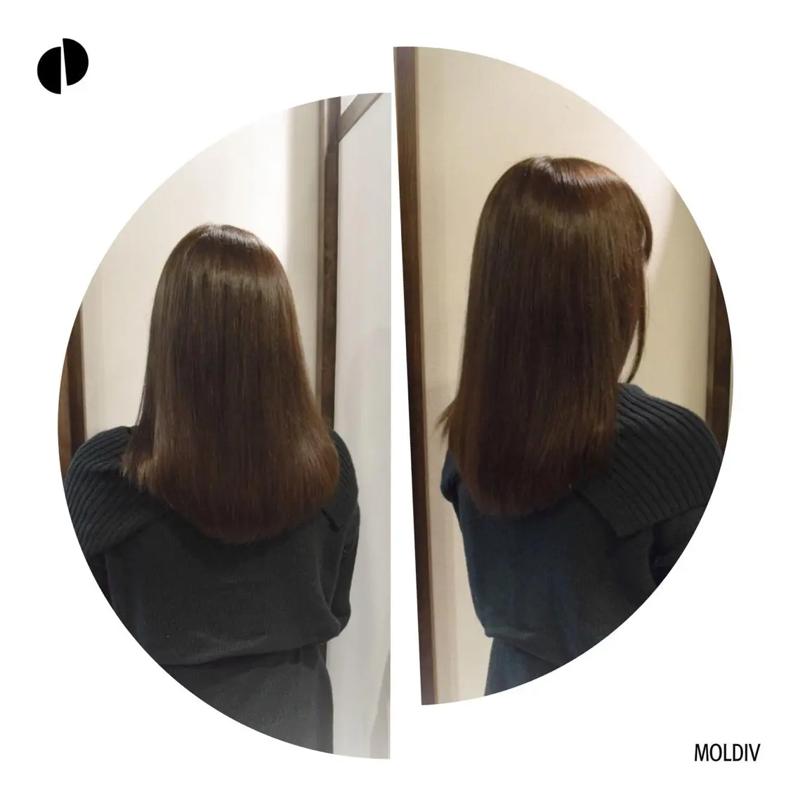 セミロング カラー ネイビーカラー ✨縮毛矯正✨髪質改善 ナカシマ ユミのヘアスタイル