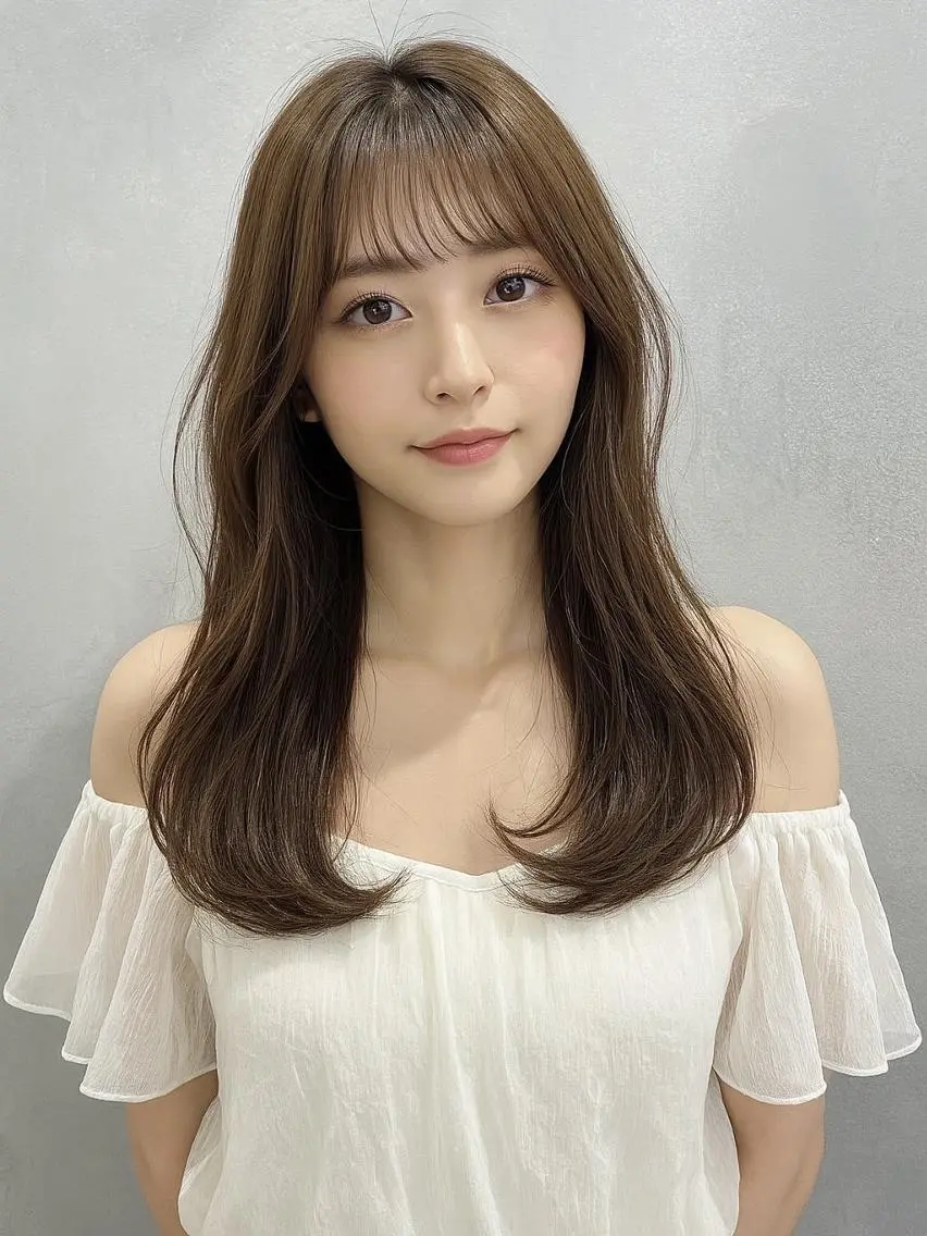 【ストレート後のメンテナンス】髪質改善トリートメント+髪質改善カラー+カットの写真