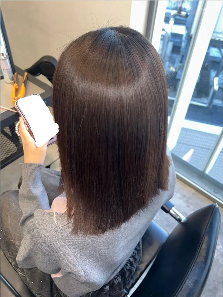 ミディアム カラー ヘアアレンジ 縮毛矯正 🎀ブリーチ×艶髪 🎀 ♡さや♡のヘアスタイル