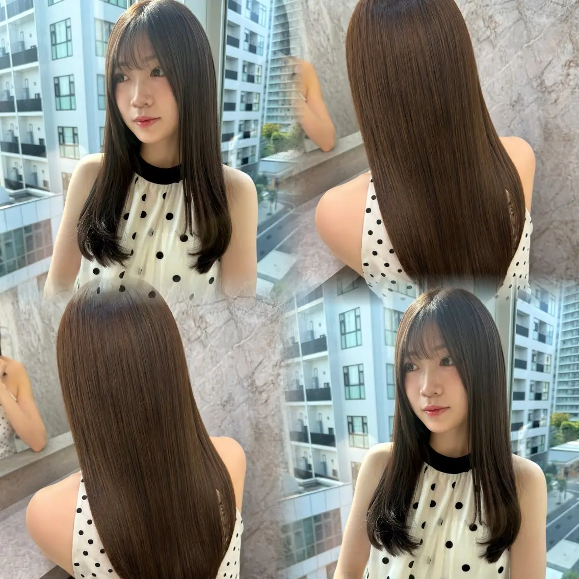セミロング カラー カット ヘアカラー 艶髪🇰🇷髪質改善 🎀ikuno🎀のヘアスタイル